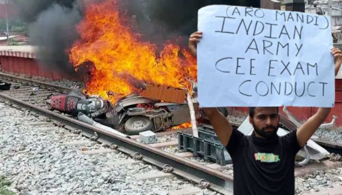 Violence across India overshadows the public discourse on the Agnipath recruitment scheme: Here are some visuals from across India