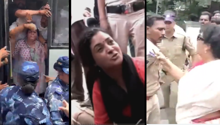 Ladki hoon lad sakti hoon: Women Congress leaders spit, assault police personnel, and throw tantrums while participating in multiple protests