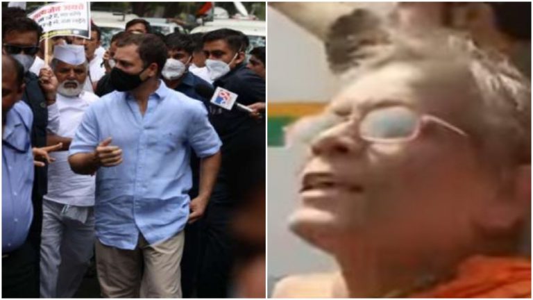 Women supporters gathered outside AICC headquarters in ‘solidarity’ with Rahul Gandhi clueless about the case against him: Watch