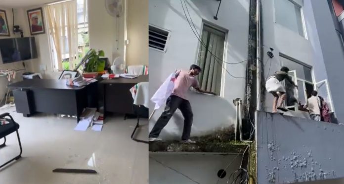 Congress workers arrested for vandalising Mahatma Gandhi's portrait at Rahul Gandhi's Wayanad office