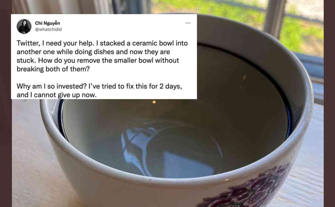 Viral thread on ceramic bowls stuck has netizens hooked for over 4 days now