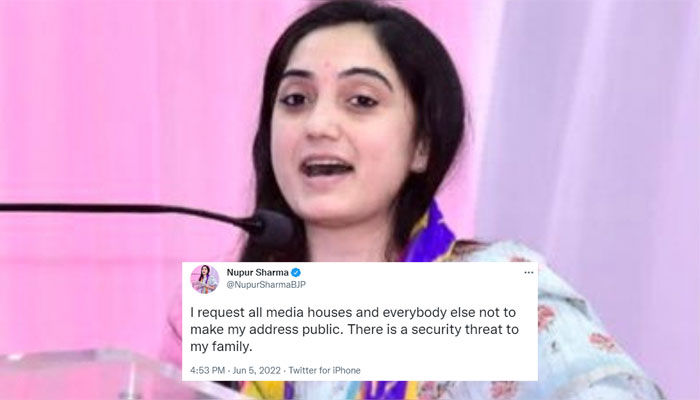 BJP’s Nupur Sharma appeals to media houses after news agency ANI and NDTV journos amongst others published her address with suspension letter