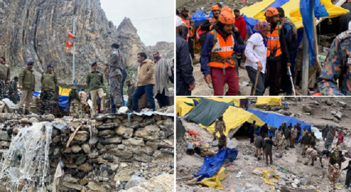 Amarnath Yatra temporarily suspended after cloudburst, landslide hit the pilgrim base camps