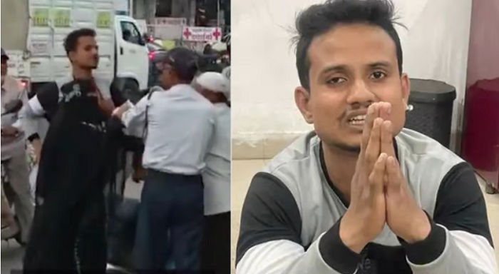 Madhya Pradesh: Burqa-clad woman attacks on-duty traffic policeman in Indore, accomplice Sohail joins her, both detained