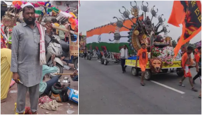 Uttar Pradesh: Babu Khan participates in Kanwar Yatra for third time, was thrown out of mosque the first time but didn’t leave Islam, he says