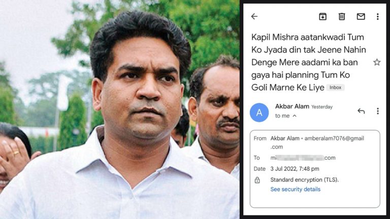 BJP leader Kapil Mishra receives death threats days after he visits slain Hindu Kanhaiya Lal’s family, one Akbar Alam threatens to shoot him dead