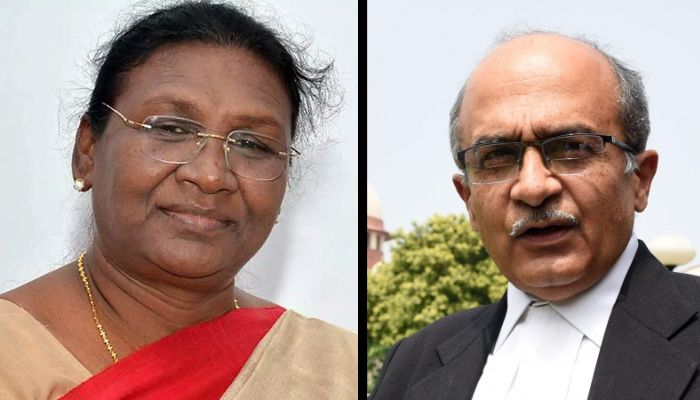 Prashant Bhushan shares a morphed picture of President candidate Draupadi Murmu to label her as ‘RSS rubber stamp’