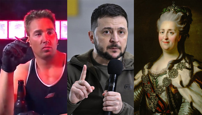 Ukraine: Campaign to replace statue of Empress Catherine II with monument to gay porn star Billy Herrington underway, Zelenskyy may give order