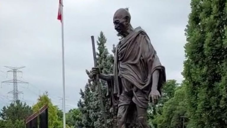 ‘Khalistan’: MK Gandhi statue defaced at a ‘peace park’ in a Canadian Hindu temple, India condemns, police treats it as ‘hate crime’