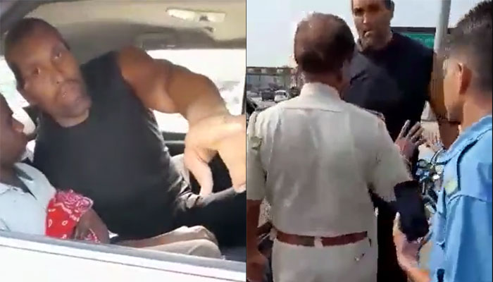 From allegations of ‘blackmail’ to ‘Khali slapping a toll worker’: Watch viral video of Khali and toll workers arguing