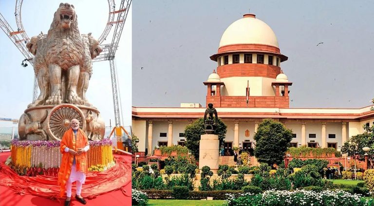 Lawyers file petition in Supreme Court against recently installed National Emblem atop new parliament building alleging illegal alteration