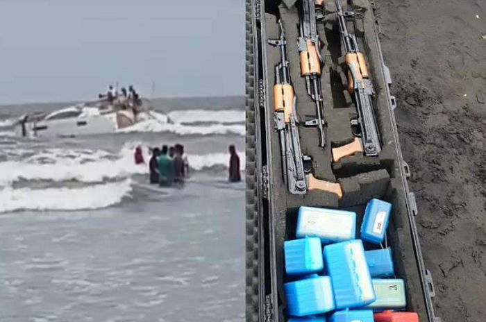 Maharashtra: Suspicious boat carrying weapons including AK-47 found abandoned along the Raigad coast, high alert sounded