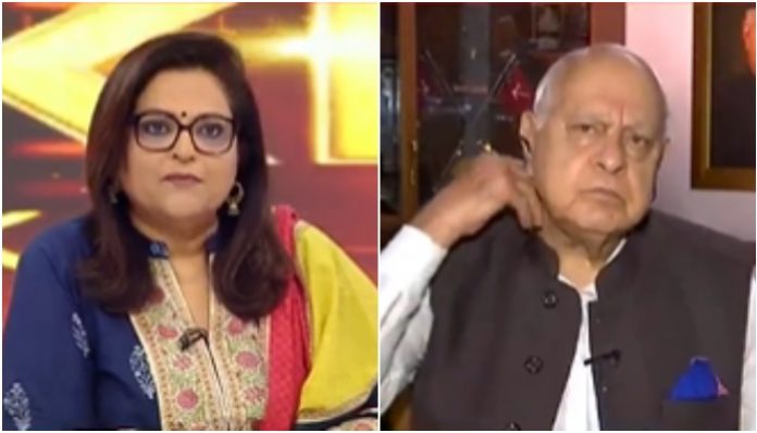 Farooq Abdullah storms off Times Now interview when asked about genocide of Kashmiri Hindus