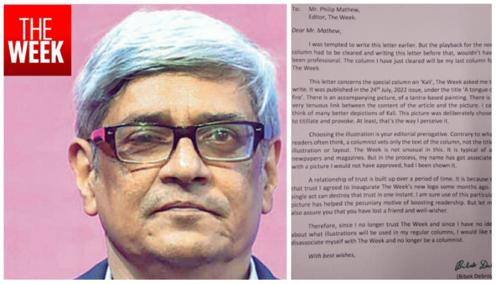 Bibek Debroy quits The Week as their columnist after it uses offensive Maa Kali image as his article image: Details of the letter