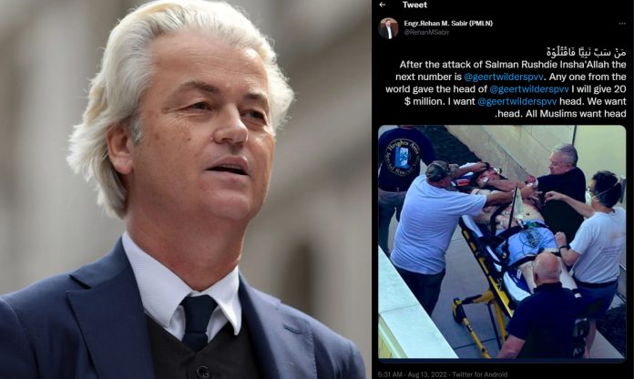 Dutch MP Geert Wilders gets death threat from PML(N) politician