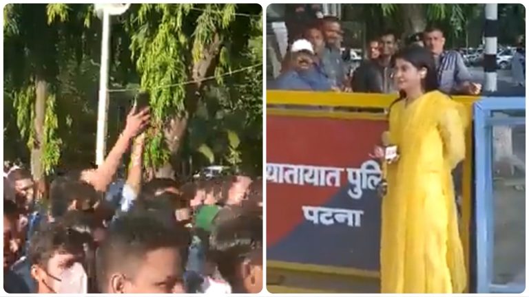 Aaj Tak’s Anjana Om Kashyap heckled in Bihar as hecklers draw online support from Congress supporters, ‘fact-checkers’, and ‘journalists’