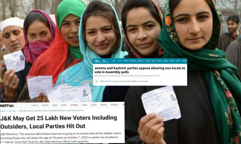 DIPR dismisses media reports claiming J&k likely to get around 25 lakh additional non-local voters, says ‘vested interest’ trying to misrepresent facts