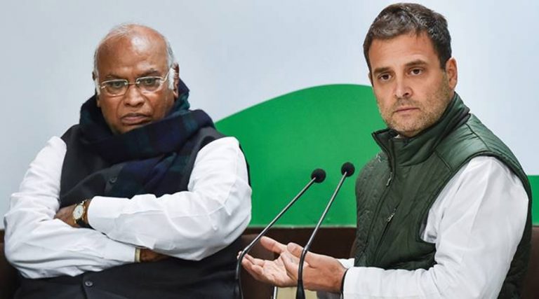 Mallikarjun Kharge says they would force Rahul Gandhi to become Congress chief again, a day after Ghulam Nabi Azad blamed him for party’s downfall