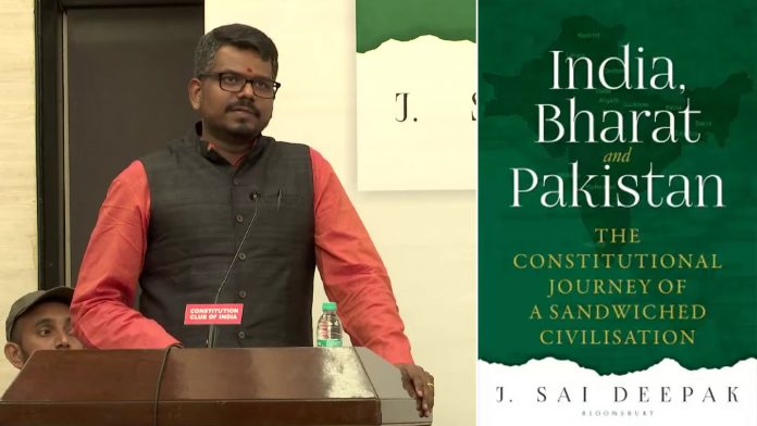 Here is why the colour of Sai Deepak's book 'India, Bharat and Pakistan' is green