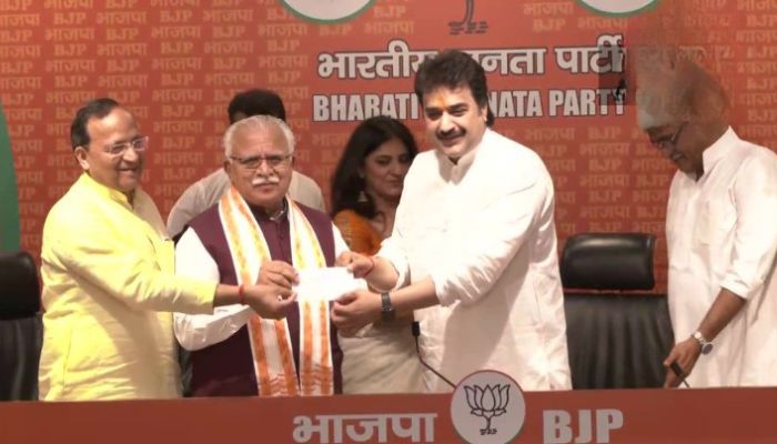 Haryana: Suspended Congress leader Kuldeep Bishnoi, whose cross-voting cost Ajay Maken a Rajya Sabha seat, joins BJP