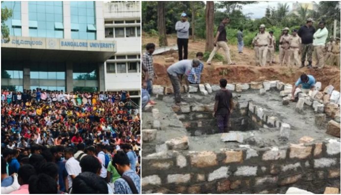 Ganesh temple construction at Bangalore University sparks campus protest by students, faculty