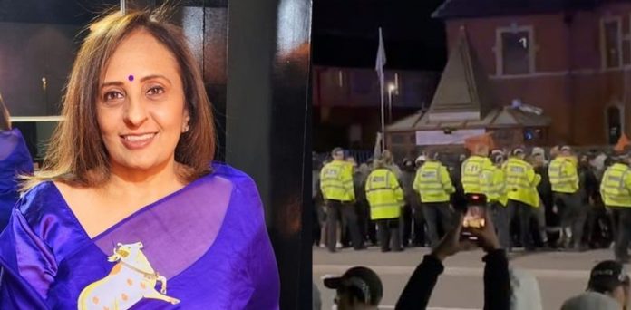 Congress-friendly ex-Times Group journalist Deepal Trivedi insinuates Gujaratis unleashed mayhem in Leicester
