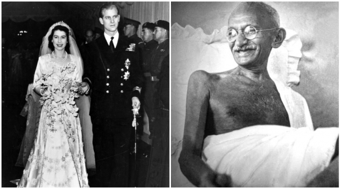 Gandhi's gift on Elizabeth's wedding