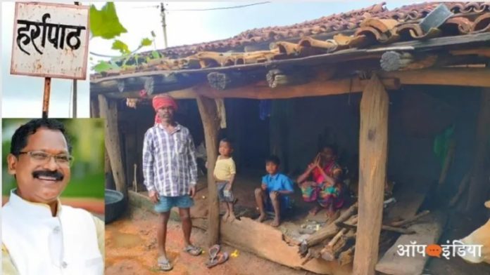 The hill Korba family of Harrapath whose land was written in the name of the son of Minister Amarjit Bhagat