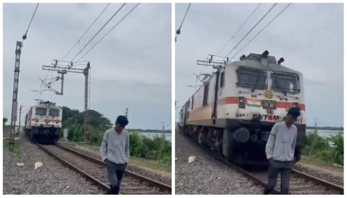 Telangana teenager gets hit by a train while making an Instagram reel on railway tracks, disturbing video emerges