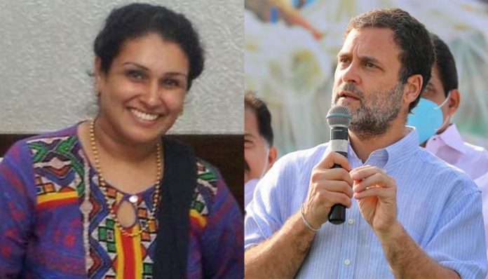 Congress initiated legal action against Priti Gandhi for post against Rahul Gandhi