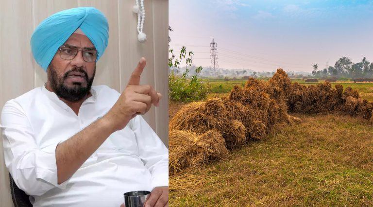 Punjab: Farmers threaten to dump stubble outside agriculture minister’s office for taking action against stubble burning ahead of smog season