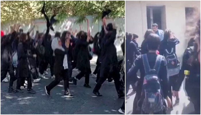 ‘Zan, Zendegi, Azadi’: Iranian schoolgirls join mass protests against Islamist regime, throw away mandatory hijabs to demand freedom