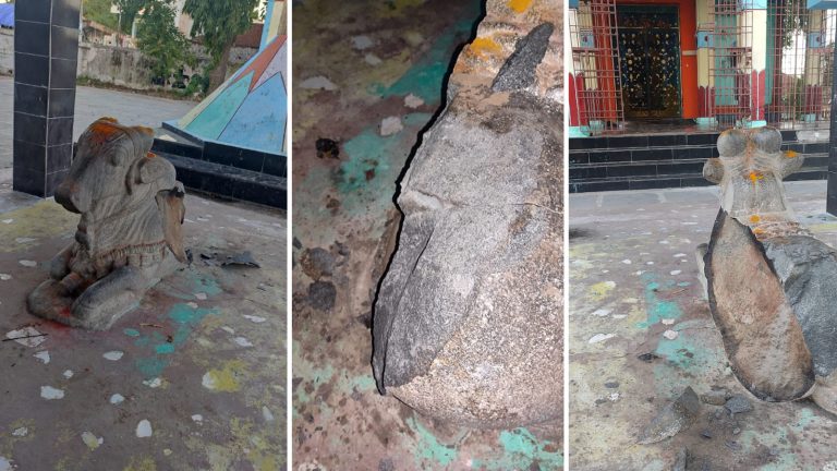 Andhra Pradesh: Nandi idol damaged inside Shiva temple, case registered against unknown miscreants