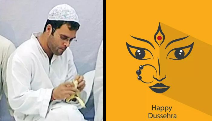 Rahul Gandhi’s Dussehra greeting fails to include images of Hindu Gods, revives social media discussions of ‘minority appeasement’