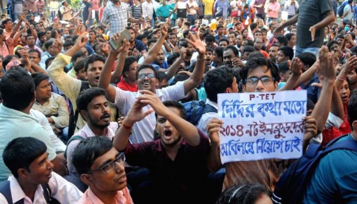 West Bengal: Mamata regime unleashes police brutality on candidates, awaiting appointment letters despite clearing TET in 2014