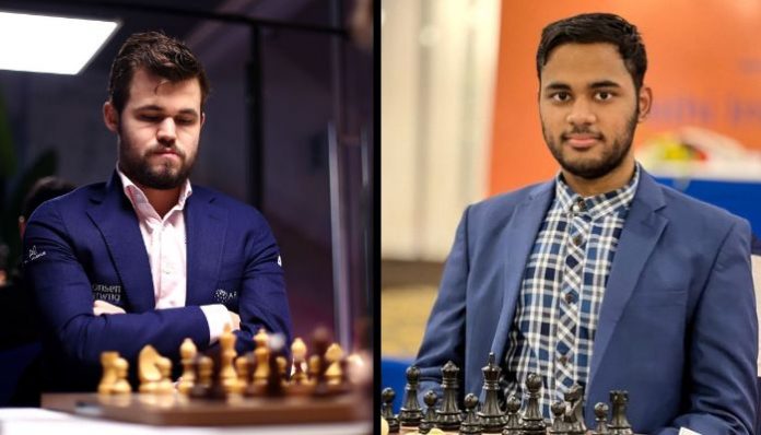 Arjun Erigaisi of India beats World chess champion Magnus Carlsen