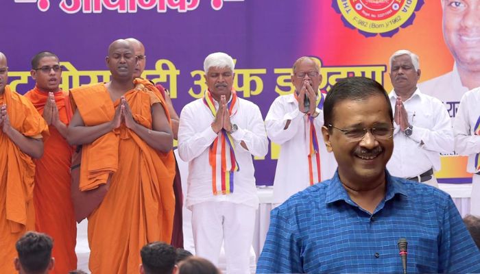 AAP leader Rajendra Pal Gautam had the backing of Arvind Kejriwal prior to attending the mass conversion event, alleges Kapil Mishra