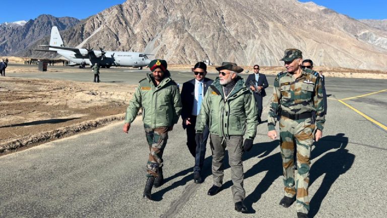 PM Modi lands in Kargil to celebrate Diwali, continues the trend of celebrating the festival with soldiers since assuming office