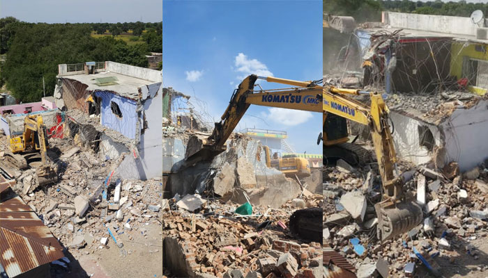 Madhya Pradesh: Mob attacks Garba pandal and organisers with stones, iron axe, administration demolishes houses of 3 accused