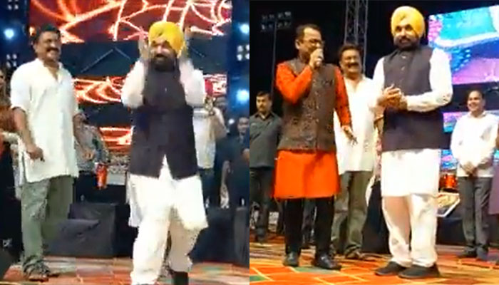 Punjab CM Bhagwant Mann left red-faced after a song on alcohol nostalgia plays during his visit to Gujarat for Navratri