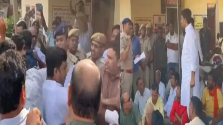 Rajasthan: 4 Muslim youths vandalise Hindu temple, Govardhan Puja prasad thrown on floor, protestors say Congress MLA was trying to protect accused