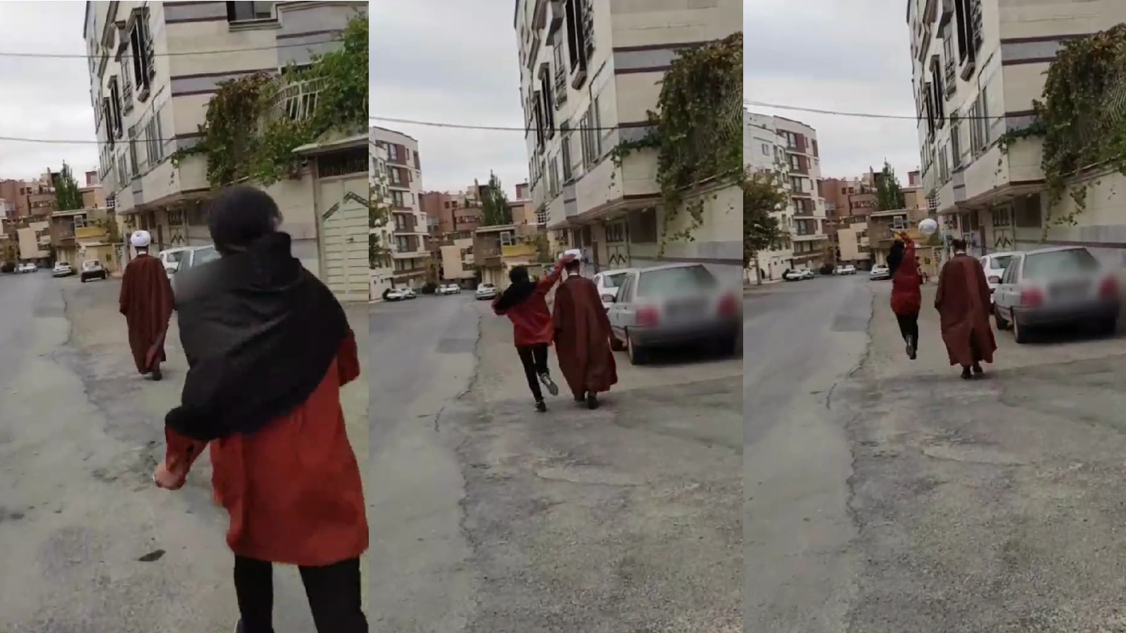 Anti hijab Protestors In Iran Knock Off Turbans Of Islamic Clerics 