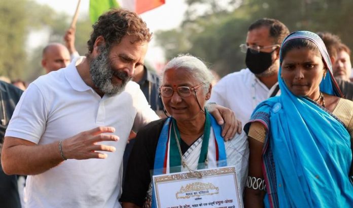 BJP slams Congress as Medha Patkar joins Bharat Jodo Yatra