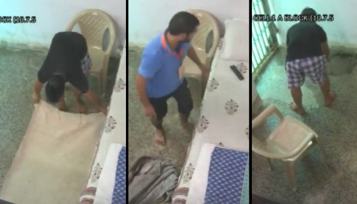 Luxury in Tihar: Unidentified men seen cleaning the prison cell of Satyendar Jain, preparing his bed, watch video