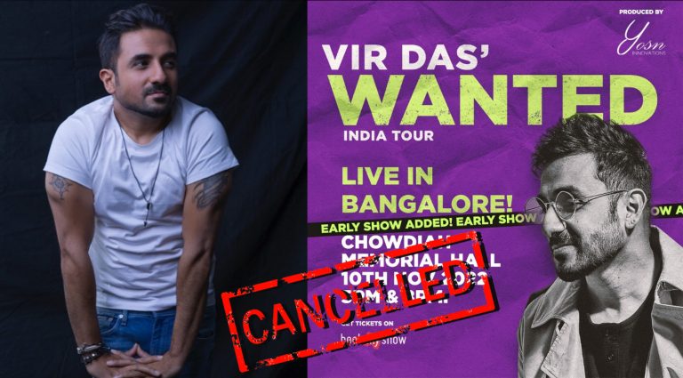 Bengaluru show of ‘Wanted’ tour by Vir Das cancelled after a complaint filed by Hindu Janajagruti Samiti