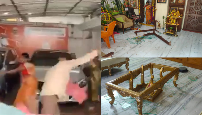 Hyderabad: TRS workers attack and vandalise BJP MP Arvind Dharmapuri’s house, KCR’s daughter threatens to hit him with slippers
