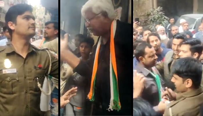 Congress leader Asif Mohammad Khan assaults cop Akshay, repeats ‘Muslim area’ trope, gets arrested from Shaheen Bagh: Details