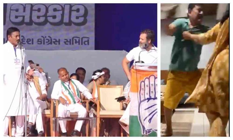 ‘Ladki hoon lad sakti hoon’ but Bharatsinh Solanki, accused by his estranged wife of domestic violence, shares stage with Rahul Gandhi in Gujarat