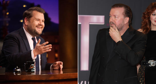 Comedian James Corden called out for plagiarism for copying a Ricky Gervais joke word by word