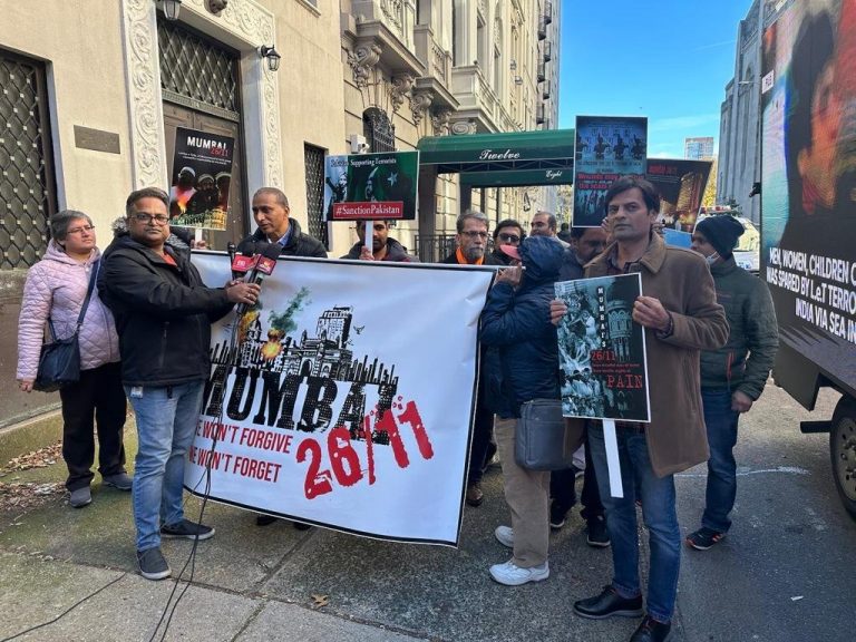 26/11 Mumbai terror attack: Indian diaspora takes out demonstrations outside the Pakistan Embassy in the US and other parts of the world